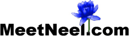 Meet Neel Sanghi, MeetNeel.com Logo, adorned with the royal insignia of the blue lotus